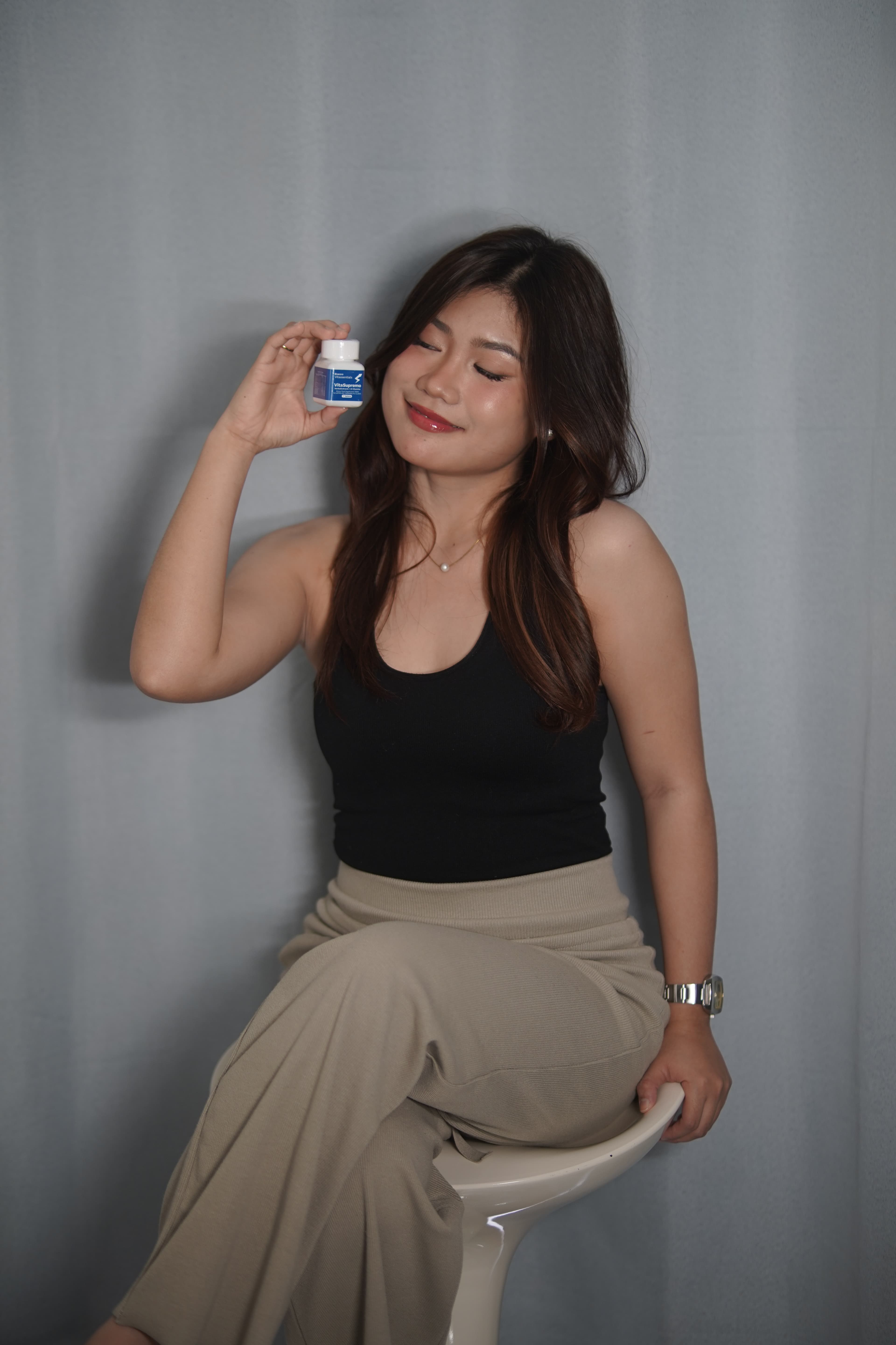 Partner experiencing serene vitality and wellness with VitaSupremo